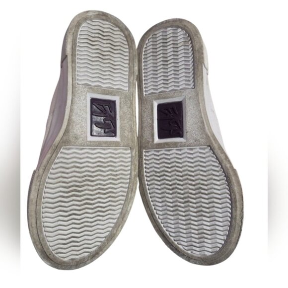 Eytys White and Purple Sneakers with Distinctive Pull Tabs - Picture 10 of 10